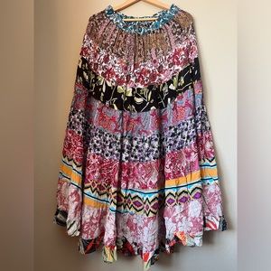 Fun boho hippie long maxi skirt